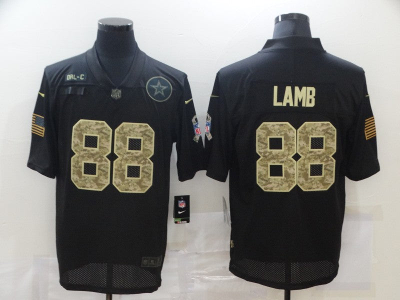 Men's Dallas Cowboys CeeDee Lamb #88 Black Player Game Jersey1