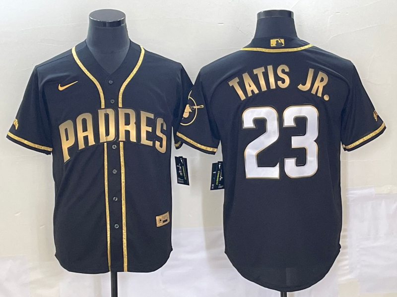 Men's San Diego Padres Fernando Tatis Jr. #23 Black Game Stitched Jersey1