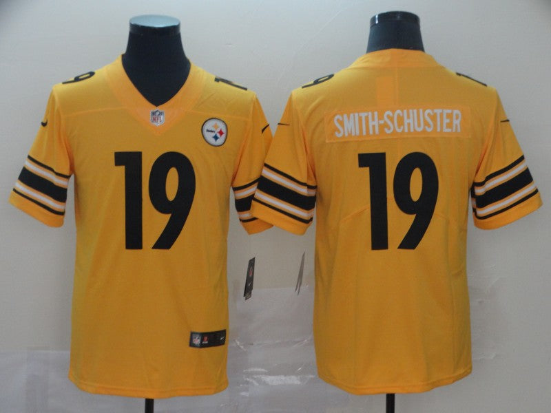 Men's Pittsburgh Steelers JuJu Smith-Schuster #19 Gold Inverted Team Game Jersey1