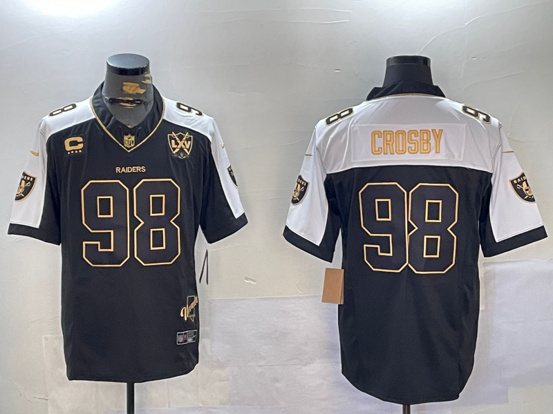 Men's Las Vegas Raiders Maxx Crosby #98 Black Alternate Game Player Jersey1