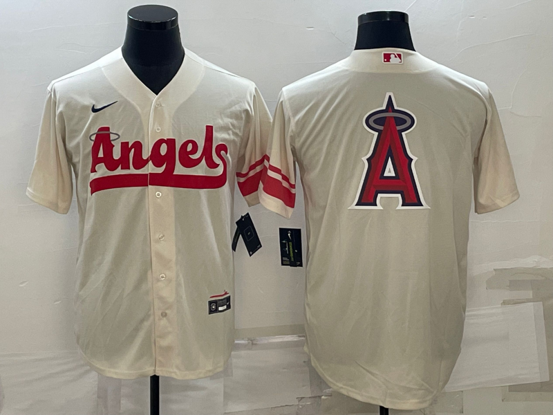 Men's Los Angeles Angels Cream 2022 City Connect Replica Team Jersey1