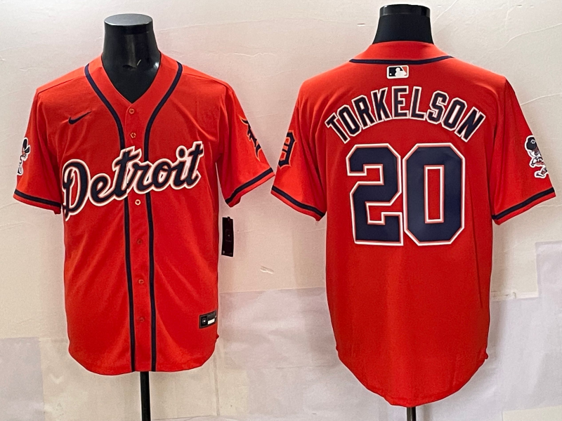 Men's Detroit Tigers Spencer Torkelson #20 Orange Player Jersey