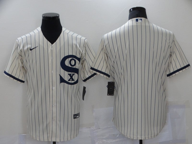 Men's Chicago White Sox Cream Replica Blank Jersey1