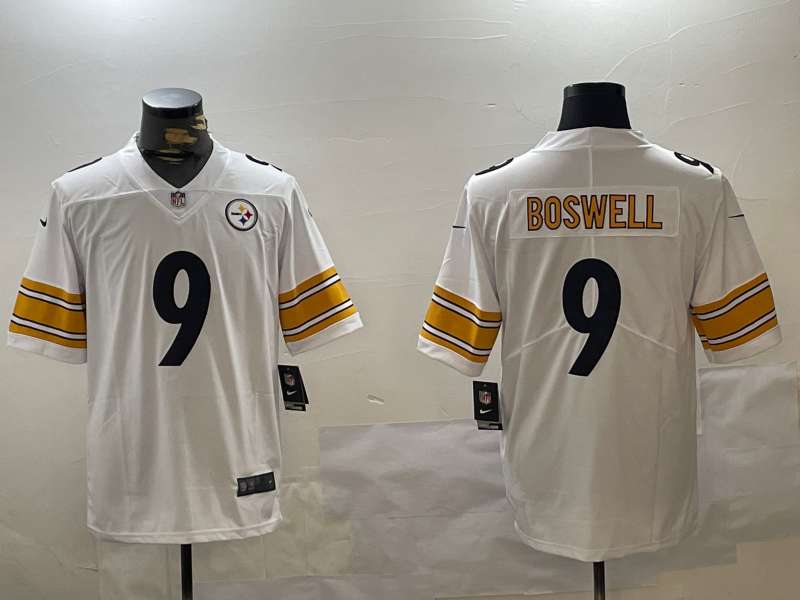 Men's Pittsburgh Steelers Chris Boswell #9 White Game Jersey1