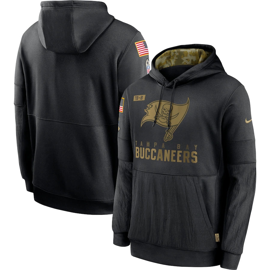 Men's Tampa Bay Buccaneers NFL 2020 Salute to Service Hoodie1 Black