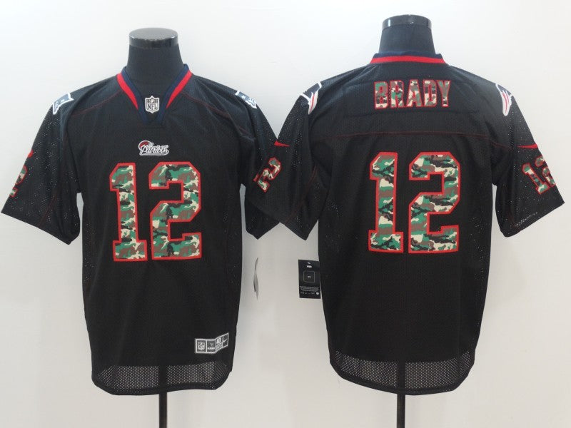 Men's New England Patriots #12 Tom Brady Black Authentic Game Jersey1