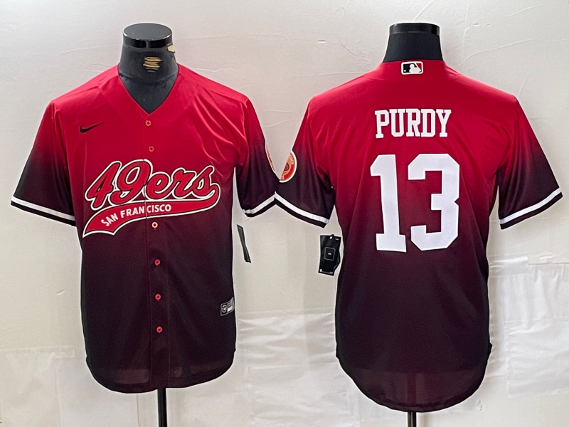 Men's San Francisco 49ers Brock Purdy #13 Scarlet Player Jersey1