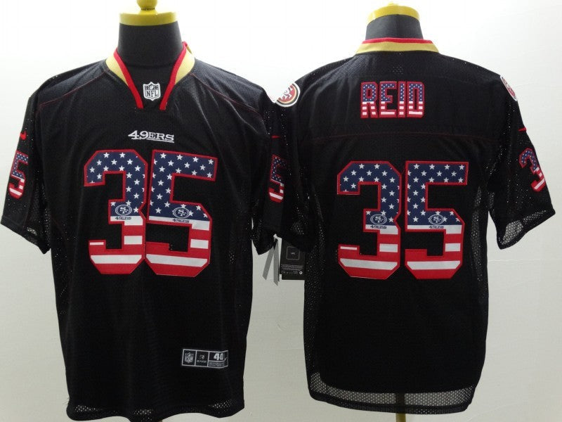 Men's San Francisco 49ers Eric Reid #35 Black Game Jersey1