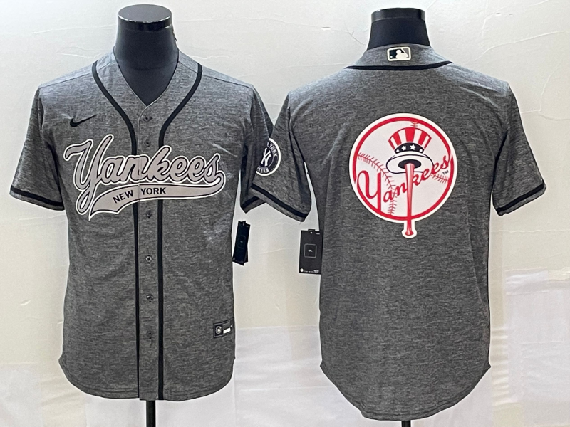 Men's New York Yankees Gray Replica Team Jersey1 Joint Edition