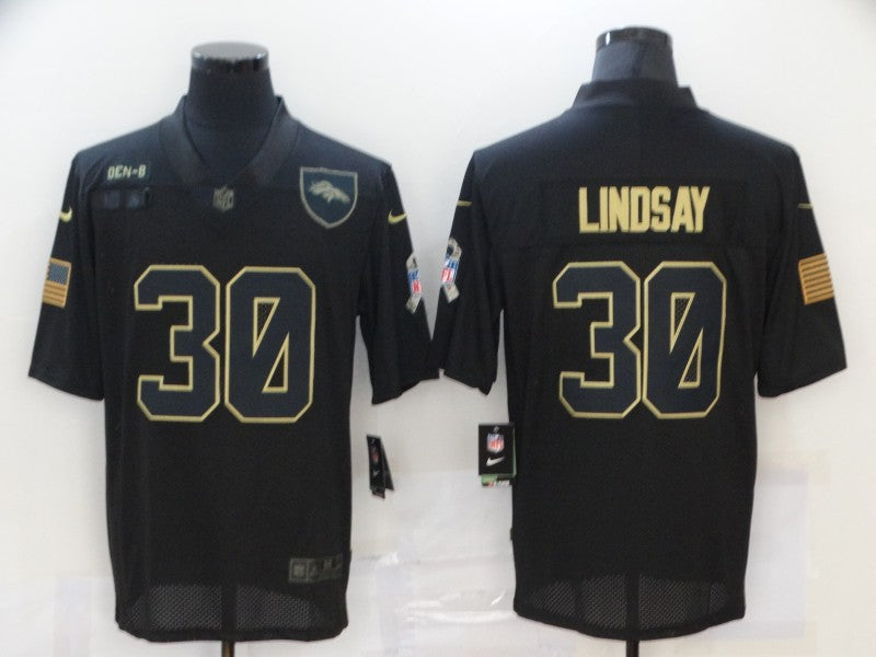 Men's Denver Broncos Phillip Lindsay #30 Black Game Player Jersey1