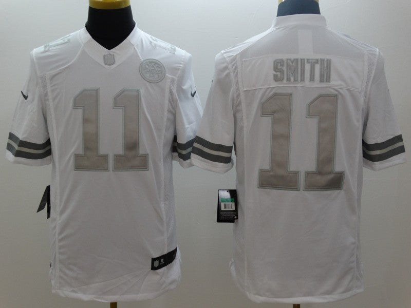 Men's Kansas City Chiefs Alex Smith #11 White Game Jersey1