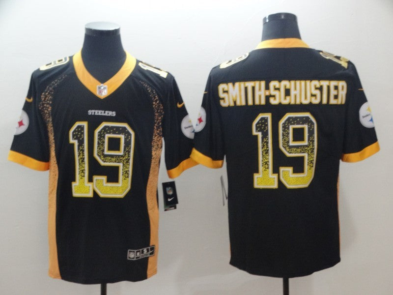 Men's Pittsburgh Steelers JuJu Smith-Schuster #19 Black Authentic Player Jersey1