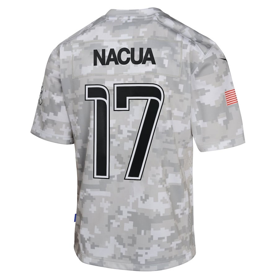 Puka Nacua #17 Los Angeles Rams Arctic Camo 2024 Salute to Service YOUTH Jersey - National Football League 2024