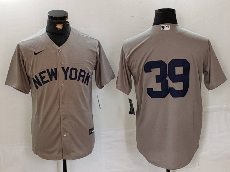 Men's New York Yankees Jose Trevino #39 Gray Replica Player Name Jersey1