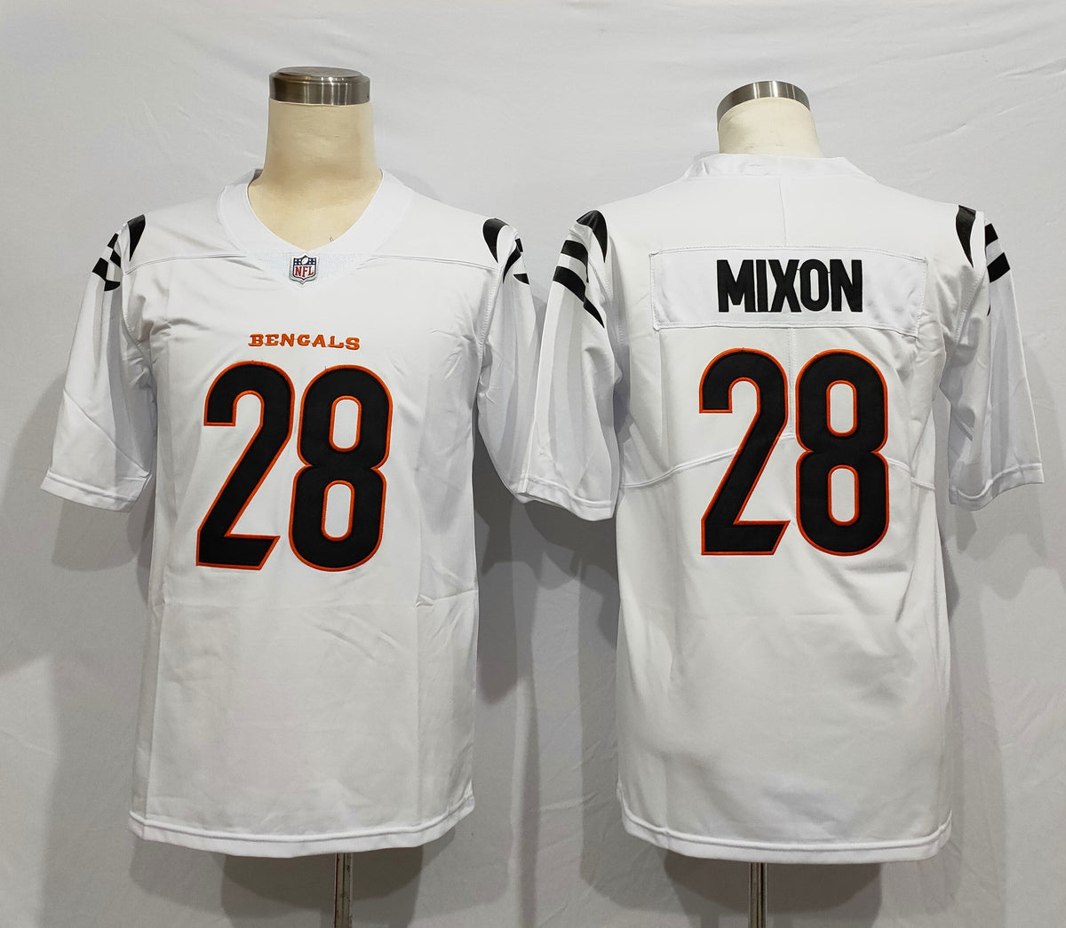 Men's Cincinnati Bengals Joe Mixon #28 White Game Jersey1