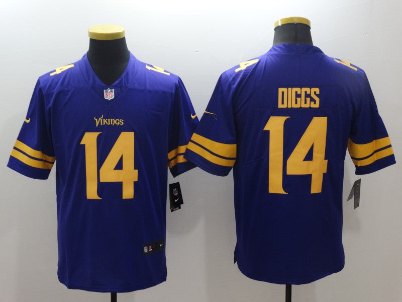 Men's Minnesota Vikings Stefon Diggs #14 Purple Game Player Jersey1