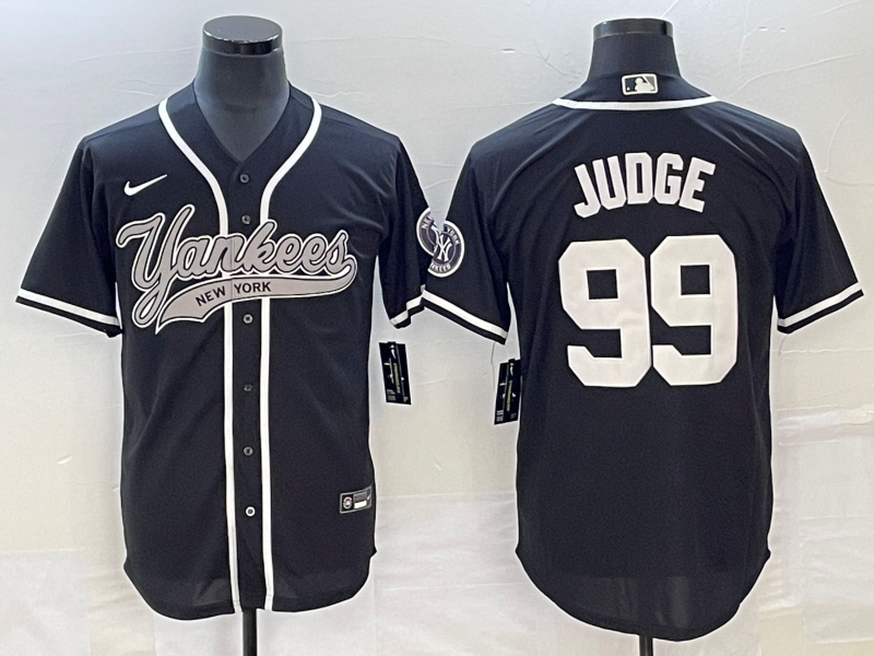 Men's New York Yankees Aaron Judge #99 Black Player Jersey Joint Edition