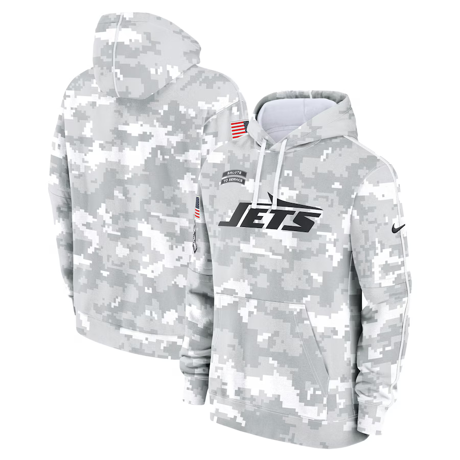 Men's New York Jets Arctic Camo 2024 Salute to Service Club Fleece Pullover Hoodie1
