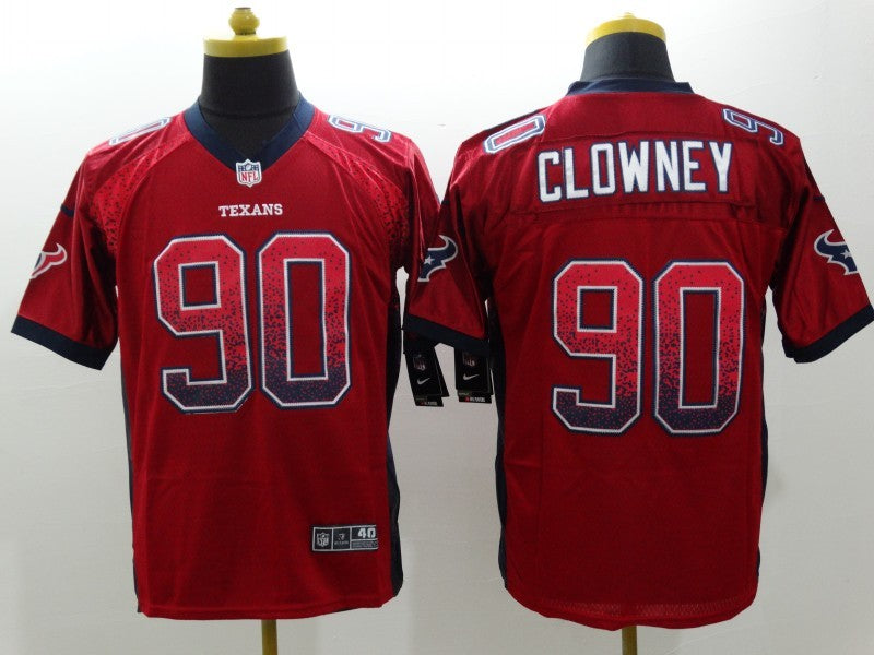 Men's Houston Texans Jadeveon Clowney #90 Red Game Jersey1
