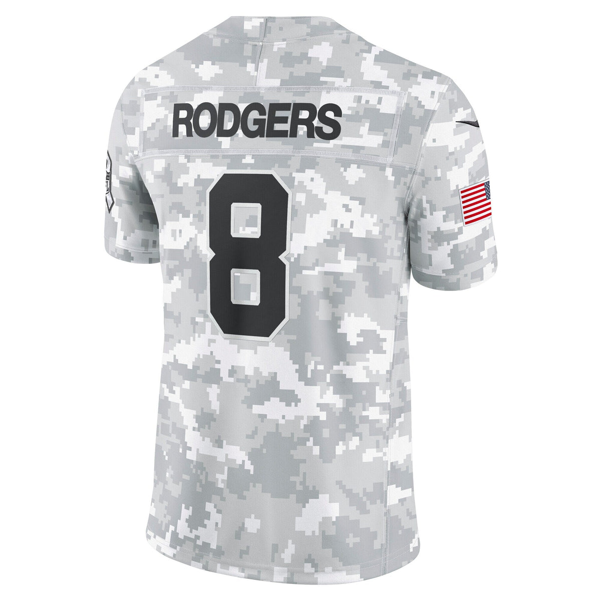 Aaron Rodgers New York Jets Nike 2024 Salute to Service Limited Jersey - Arctic Camo