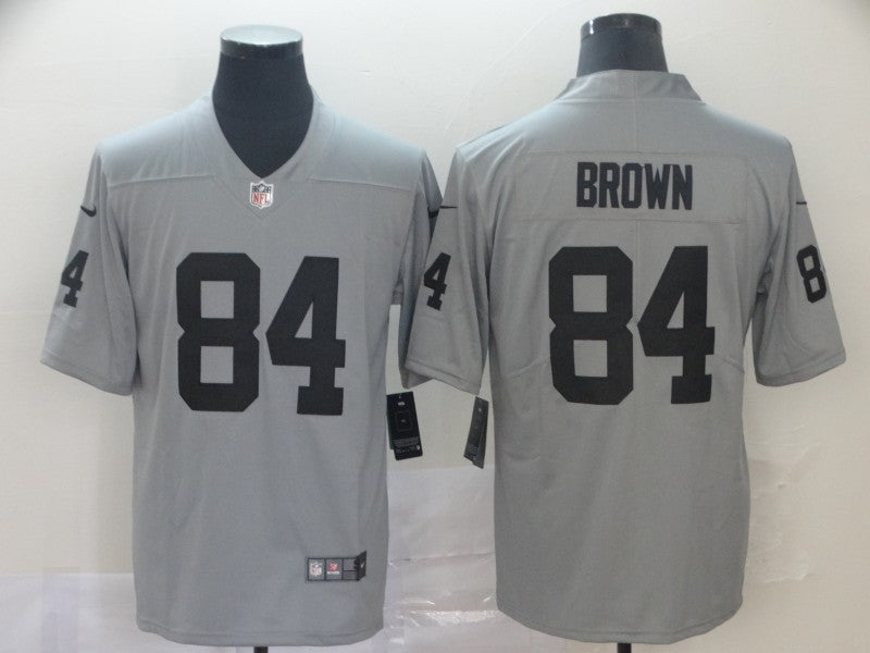Men's Las Vegas Raiders Antonio Brown #84 Gray Inverted Legend Jersey1