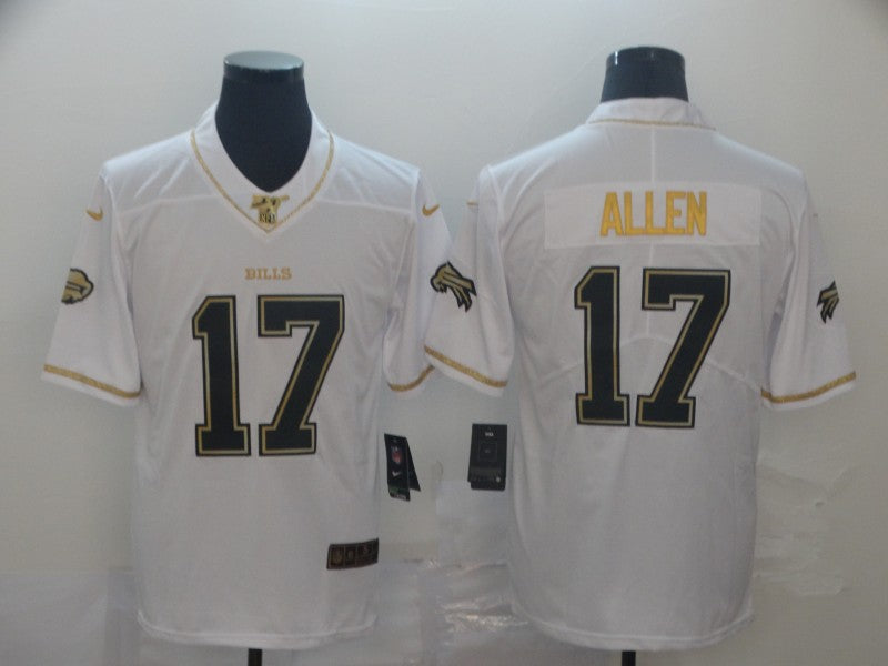 Men's Buffalo Bills Josh Allen #17 White Authentic Game Jersey1