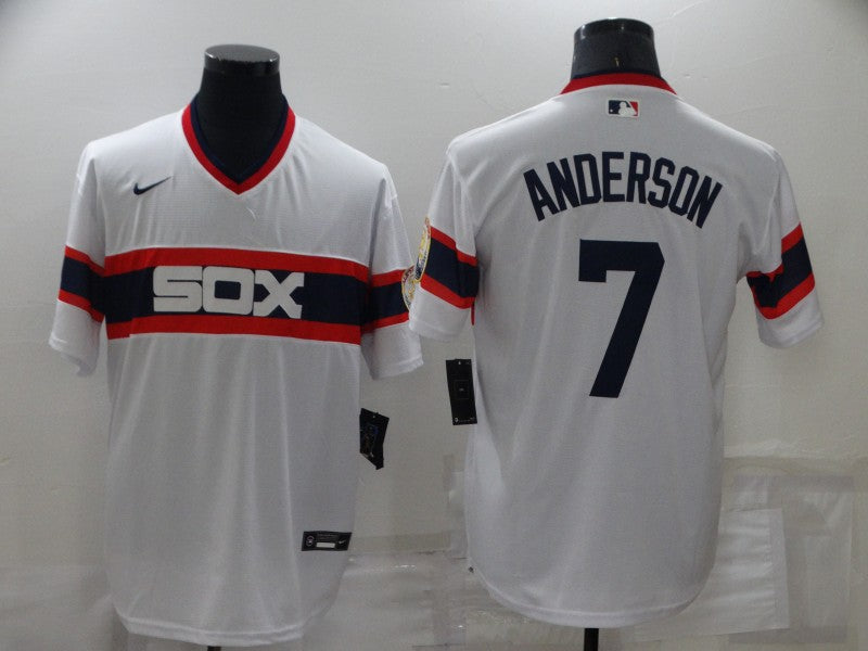Men's Chicago White Sox Tim Anderson #7 White Stitched Jersey1