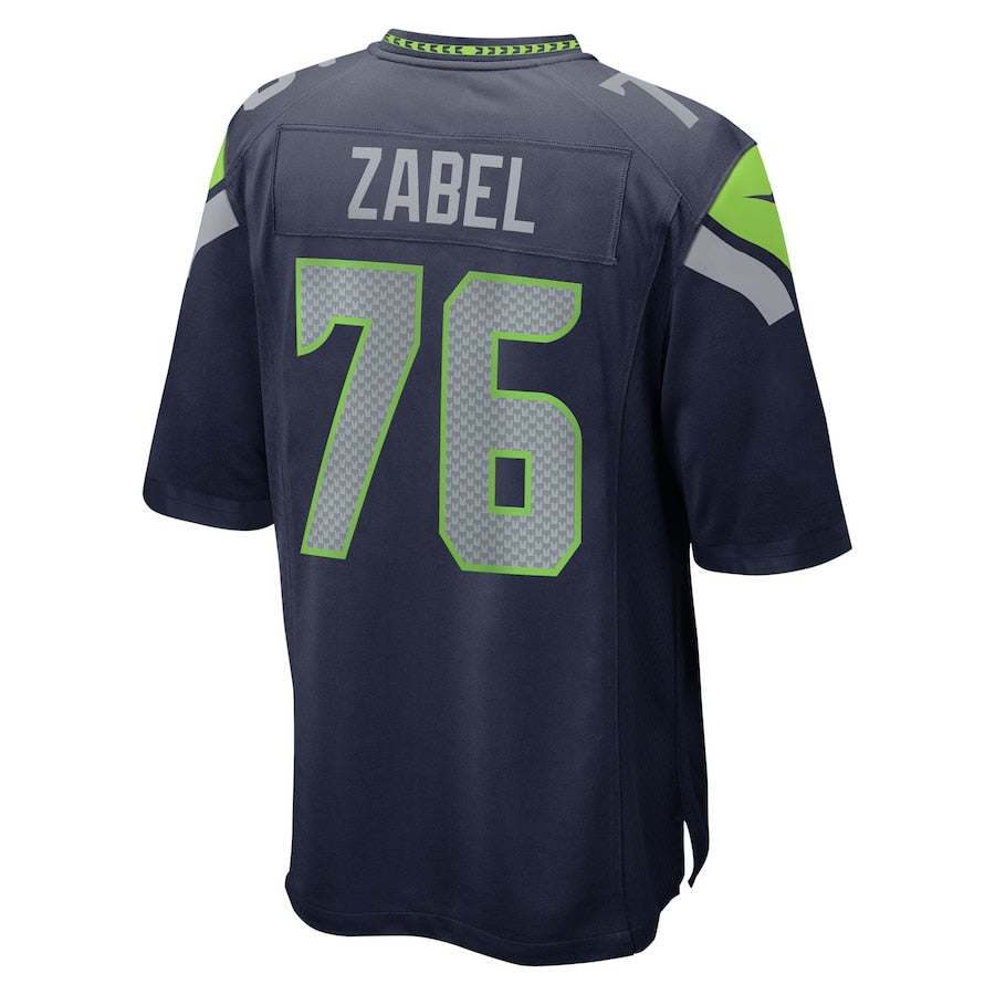 Seattle Seahawks Grey Zabel Nike College Navy 2025 NFL Draft First Round Pick Game Jersey
