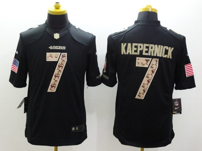 Men's San Francisco 49ers Colin Kaepernick #7 Black Alternate Game Jersey1