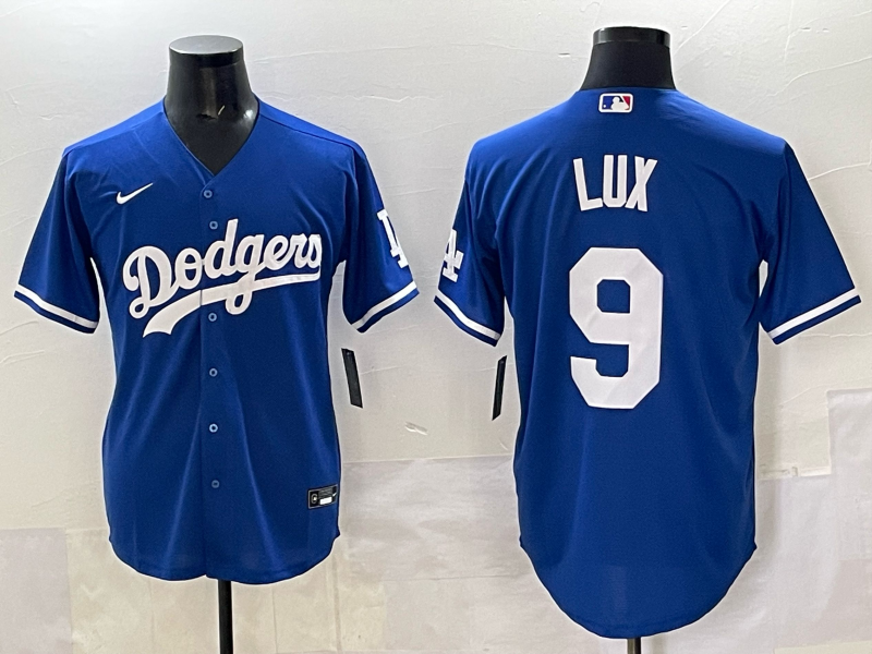 Men's Los Angeles Dodgers Gavin Lux #9 Royal Replica Player Jersey