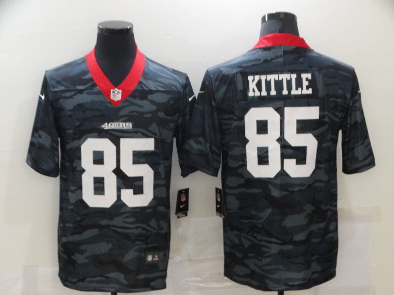 Men's San Francisco 49ers George Kittle #85 Gray Camouflage Game Jersey1