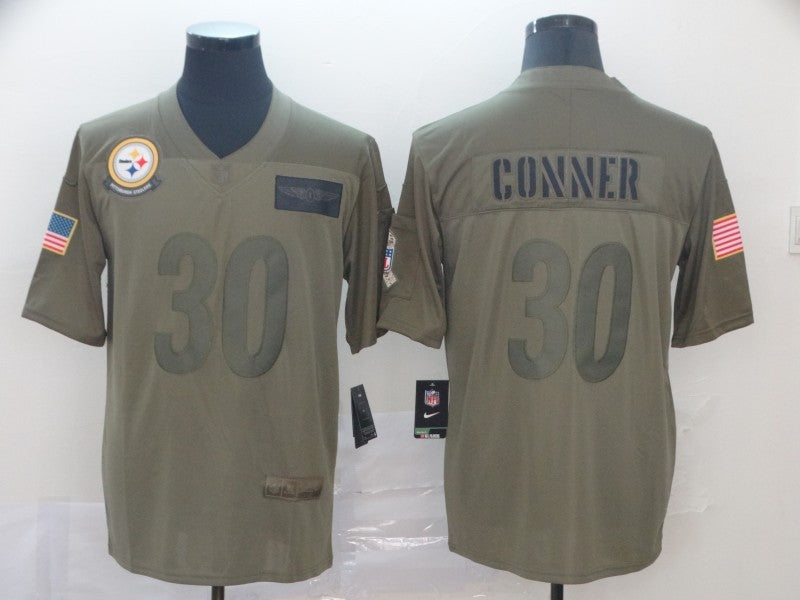 Men's Pittsburgh Steelers James Conner #30 Brown Game Jersey1