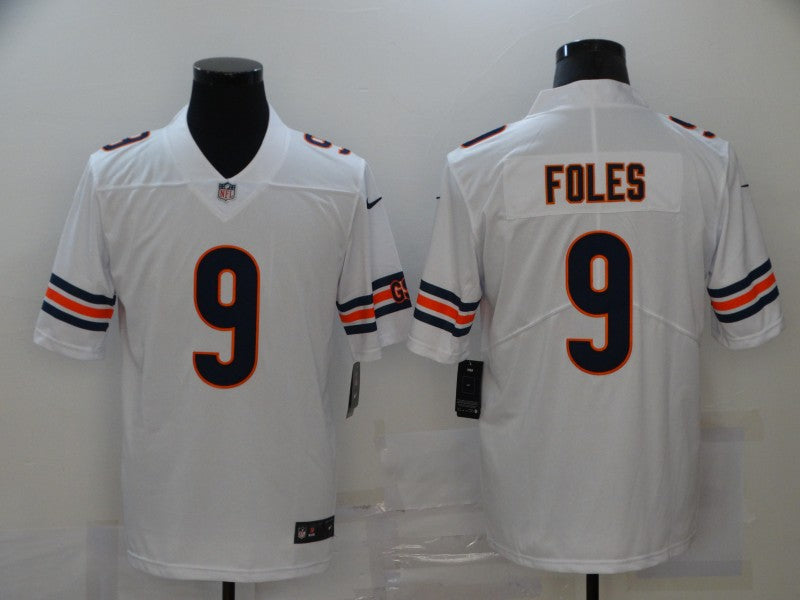 Men's Chicago Bears Nick Foles #9 White Game Jersey1