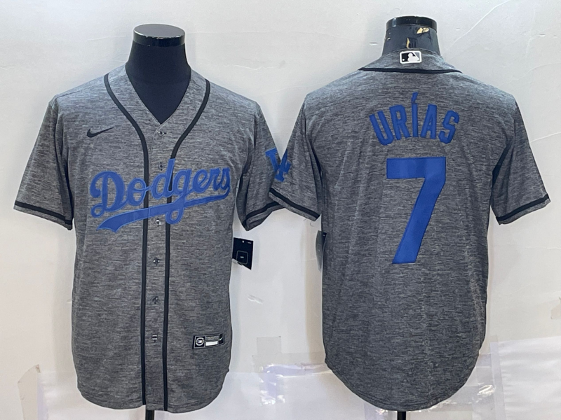 Men's Los Angeles Dodgers Julio Urias Gray Replica Player Jersey1