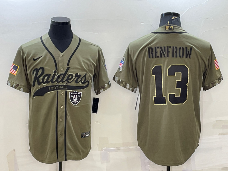 Men's Las Vegas Raiders Hunter Renfrow #13 Olive 2022 Salute To Service Limited Jersey1 Joint Edition