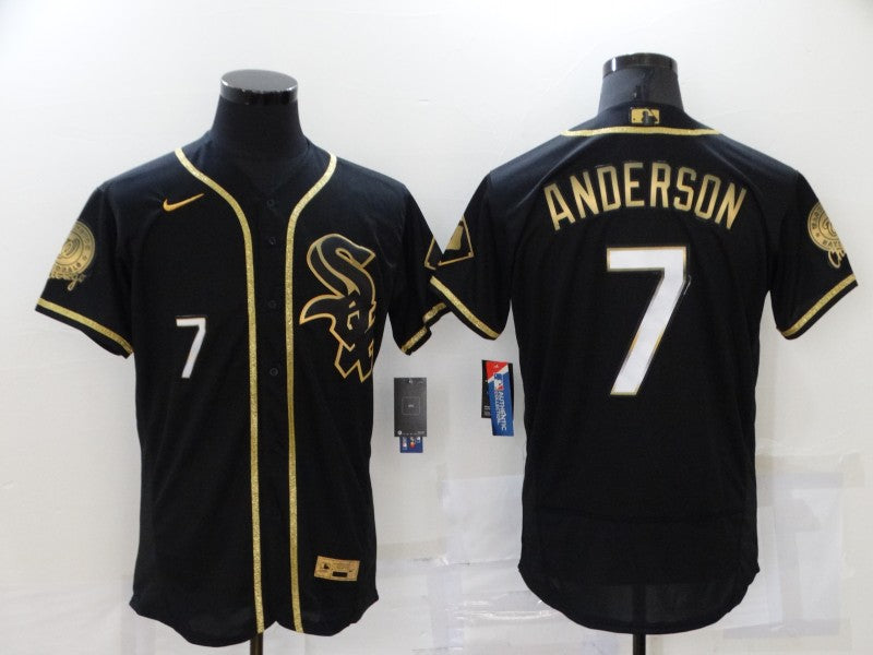 Men's Chicago White Sox Tim Anderson #7 Black Authentic Game Jersey1