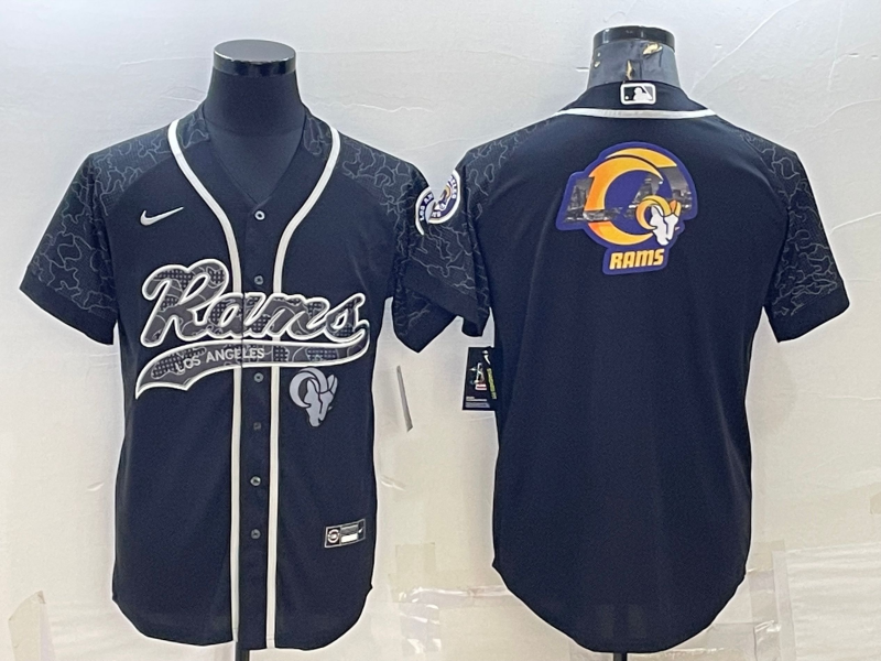 Men's Los Angeles Rams Black RFLCTV Limited Jersey1