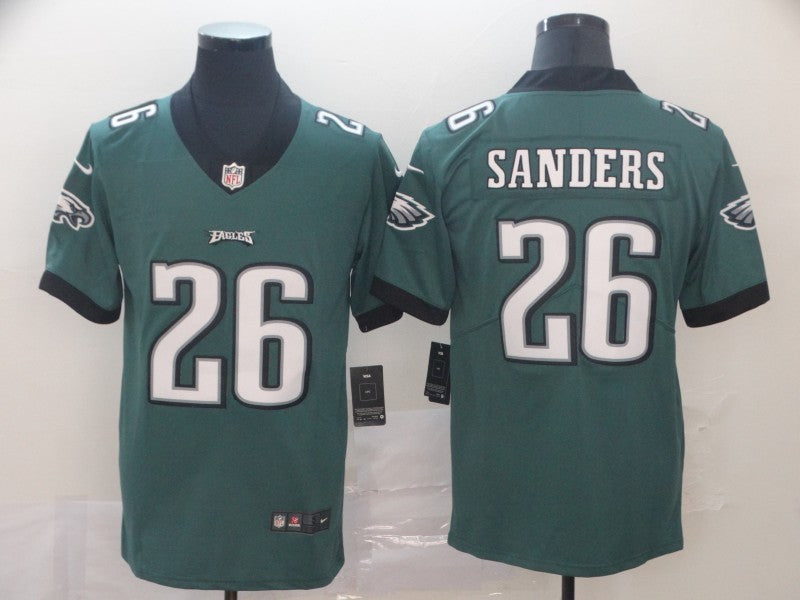Men's Philadelphia Eagles Miles Sanders #26 Midnight Green Game Jersey1