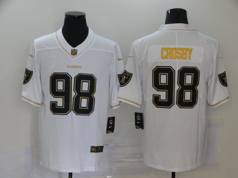 Men's Las Vegas Raiders Maxx Crosby #98 White Game Player Jersey1