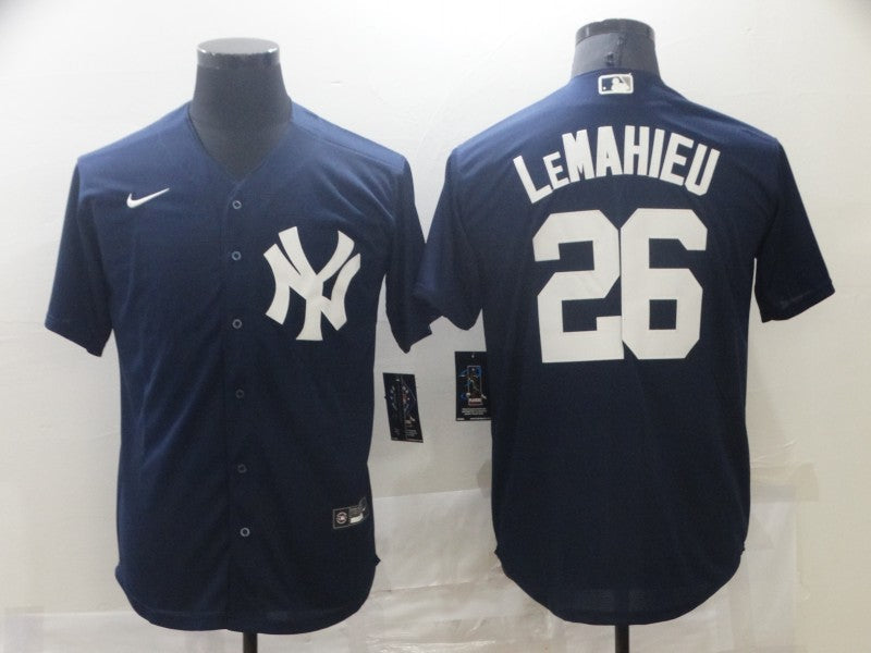 Men's New York Yankees DJ LeMahieu #26 Navy Replica Baseball Jersey1