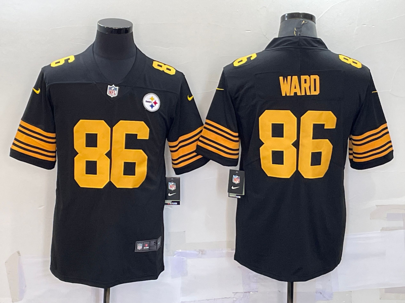 Men's Pittsburgh Steelers Hines Ward #86 Black Alternate Legend Jersey1
