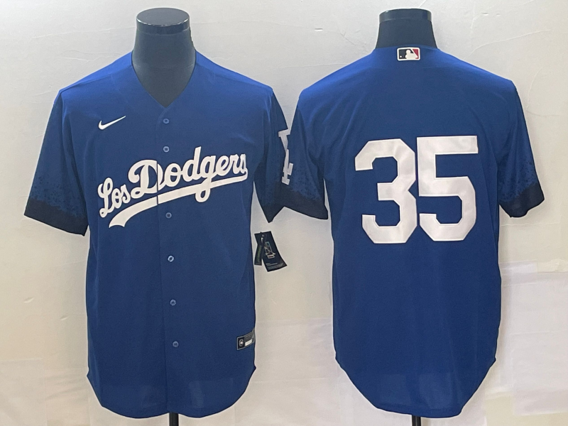 Men's Los Angeles Dodgers Cody Bellinger #35 Royal City Connect Replica Player Jersey1