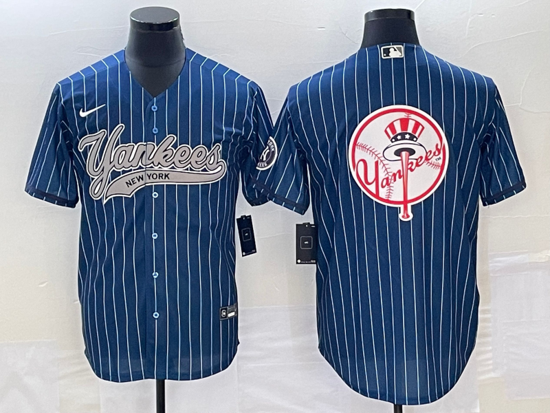 Men's New York Yankees Blue Replica Team Jersey1 Joint Edition