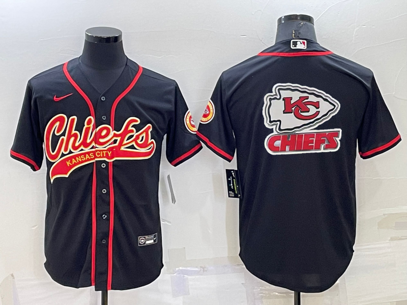 Men's Kansas City Chiefs Black Game Jersey1