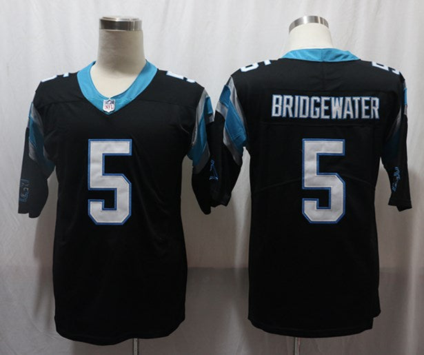 Men's Carolina Panthers Teddy Bridgewater #5 Black Game Jersey1