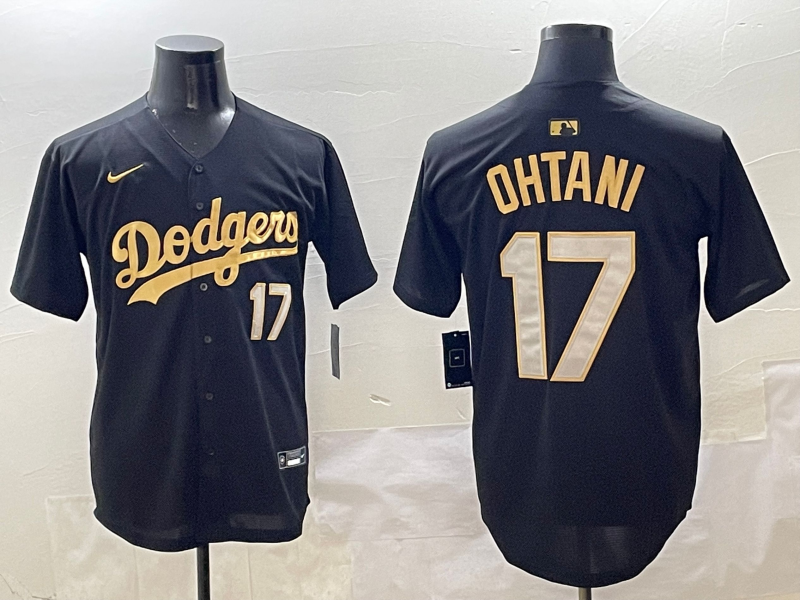 Men's Los Angeles Dodgers Shohei Ohtani #17 Black Team Game Player Jersey