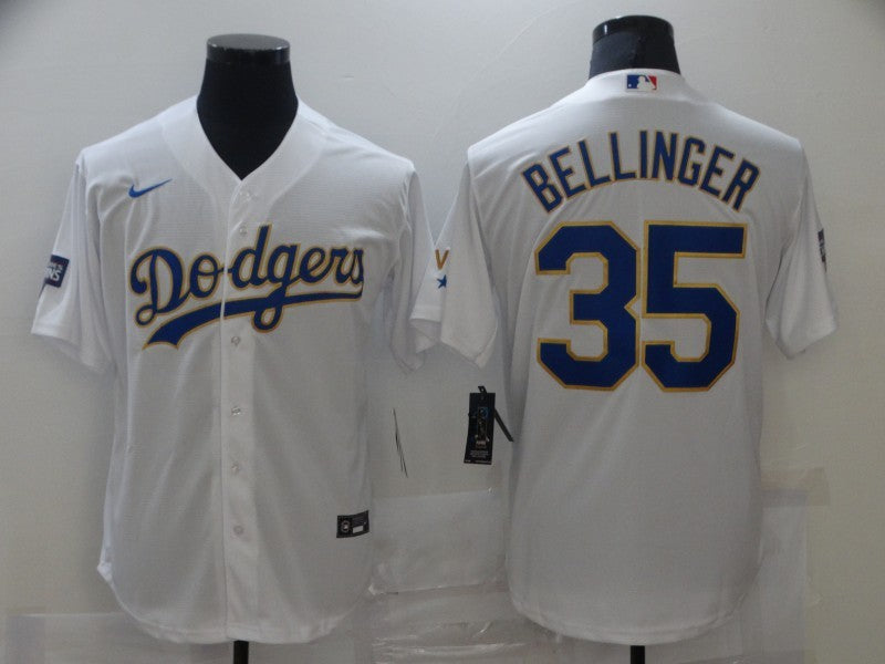 Men's Los Angeles Dodgers Cody Bellinger #35 White Stitched Jersey1