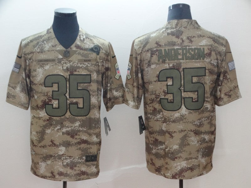 Men's Los Angeles Rams C.J. Anderson #35 Camouflage Game Jersey1