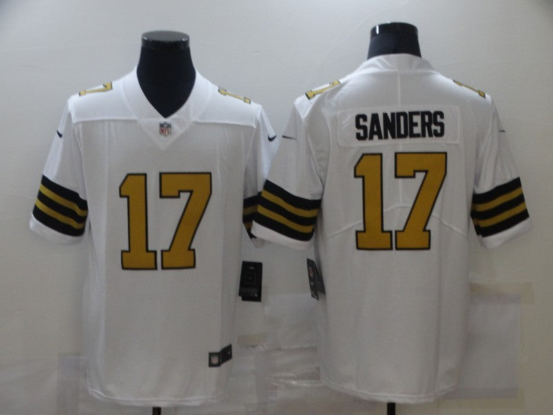 Men's New Orleans Saints Emmanuel Sanders #17 White Player Game Jersey1