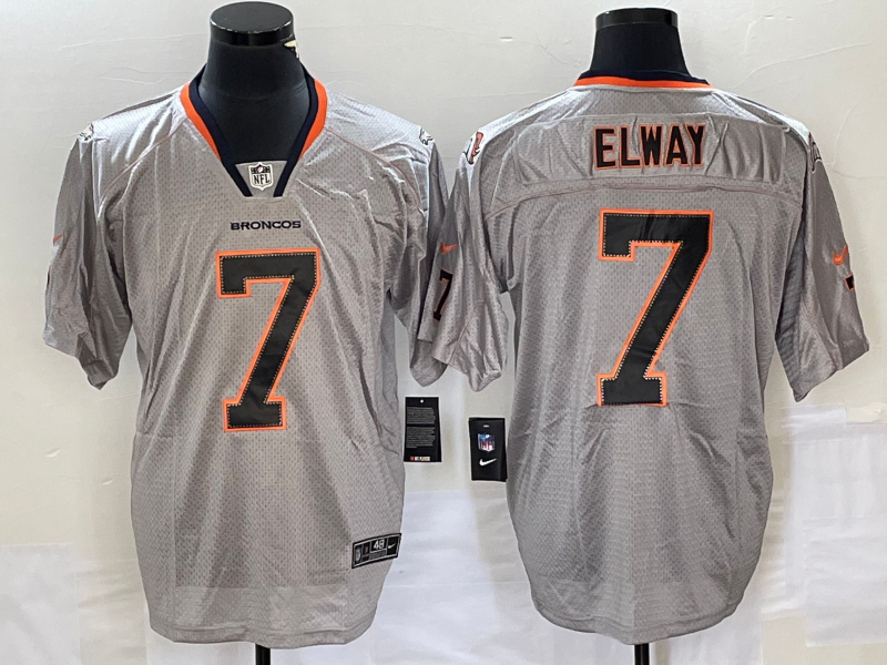 Men's Denver Broncos John Elway #7 Gray Game Jersey1